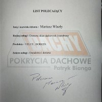 Mariusz Wlazły - letter of reference
